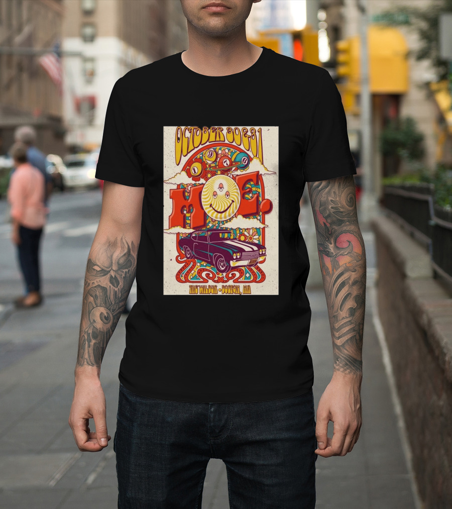 Moe October 30 31 The Wilbur Boston MA Psychedelic Eye Smile 2026 Vintage Car T-Shirt