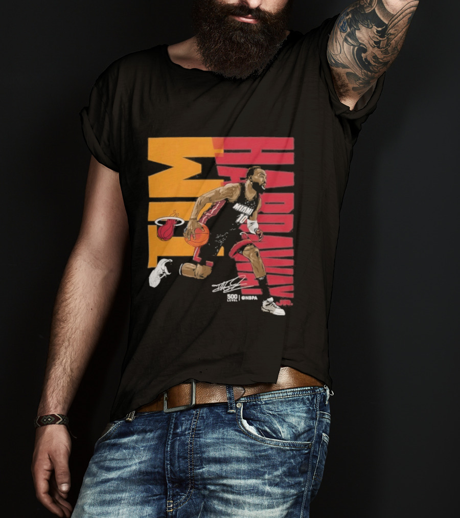 2026 NBA Tim Hardaway Jr Miami Heat Basketball Player Action T-Shirt