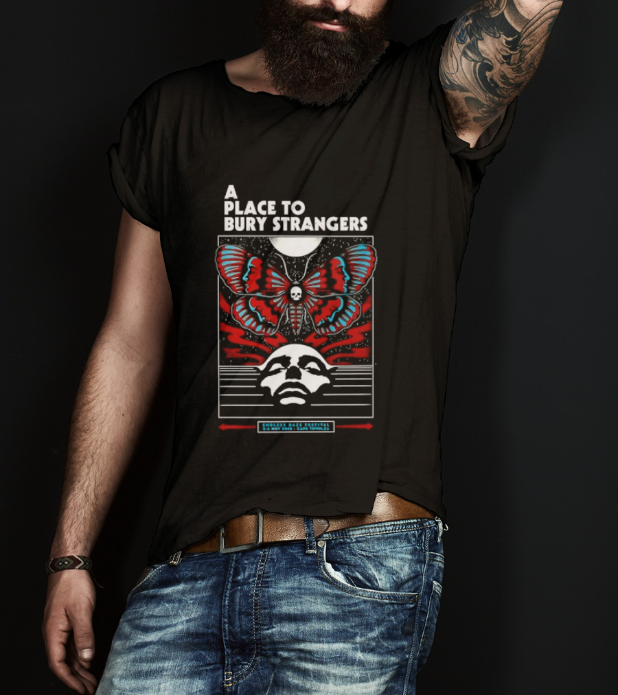 A Place To Bury Strangers Endless Daze Festival Cape Town Butterfly T-Shirt