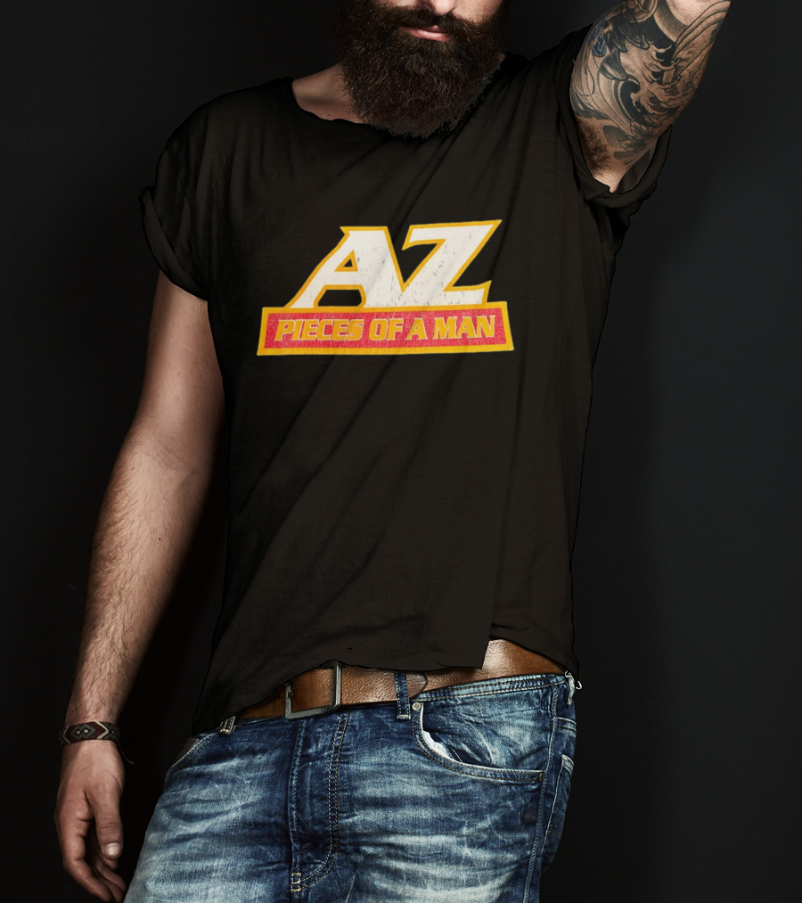 AZ Pieces Of A Man Distressed Hip Hop 90s Rap T-Shirt