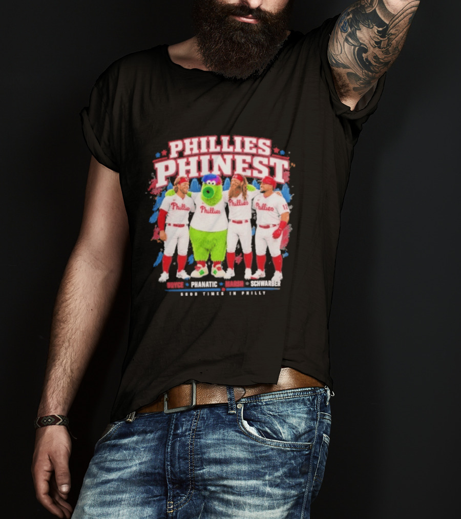 Bryce Harper The Phanatic Brandon Marsh Kyle Schwarber Phillies Phinest T-Shirt