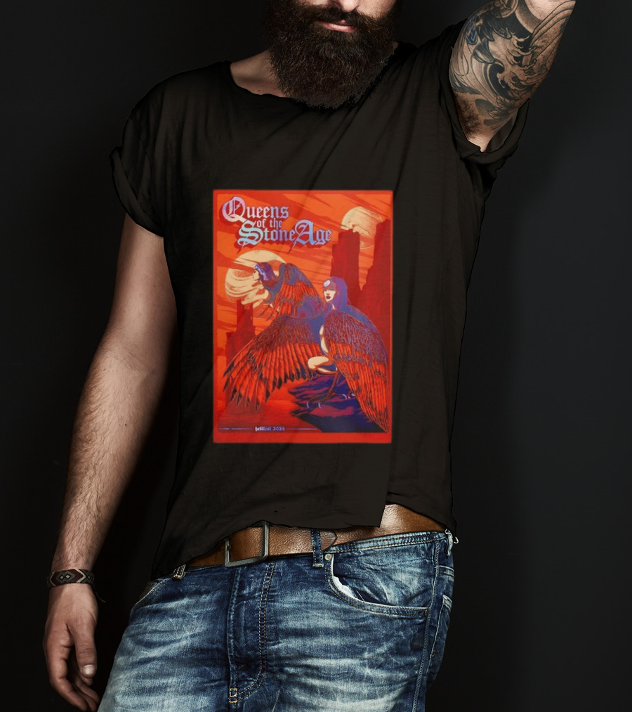 Queens Of The Stone Age Hellfest 2024 Winged Creatures T-Shirt