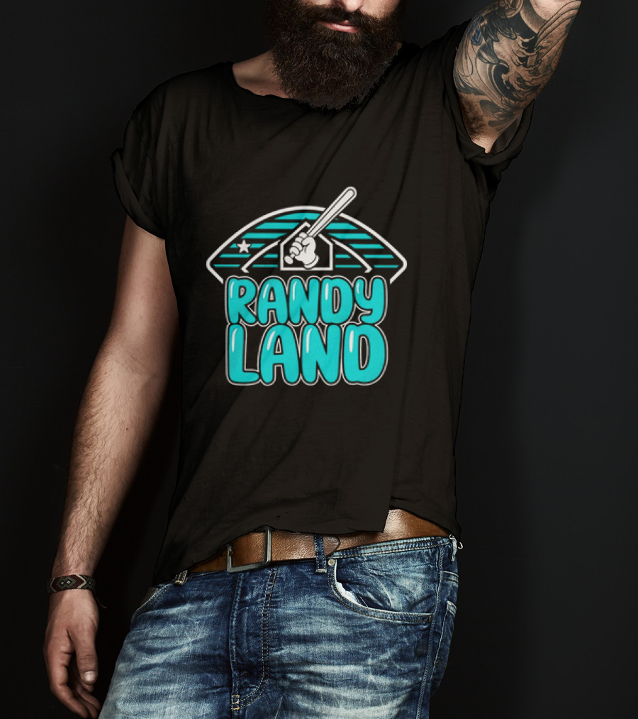 Randy Land Home Plate Batter Baseball T-Shirt