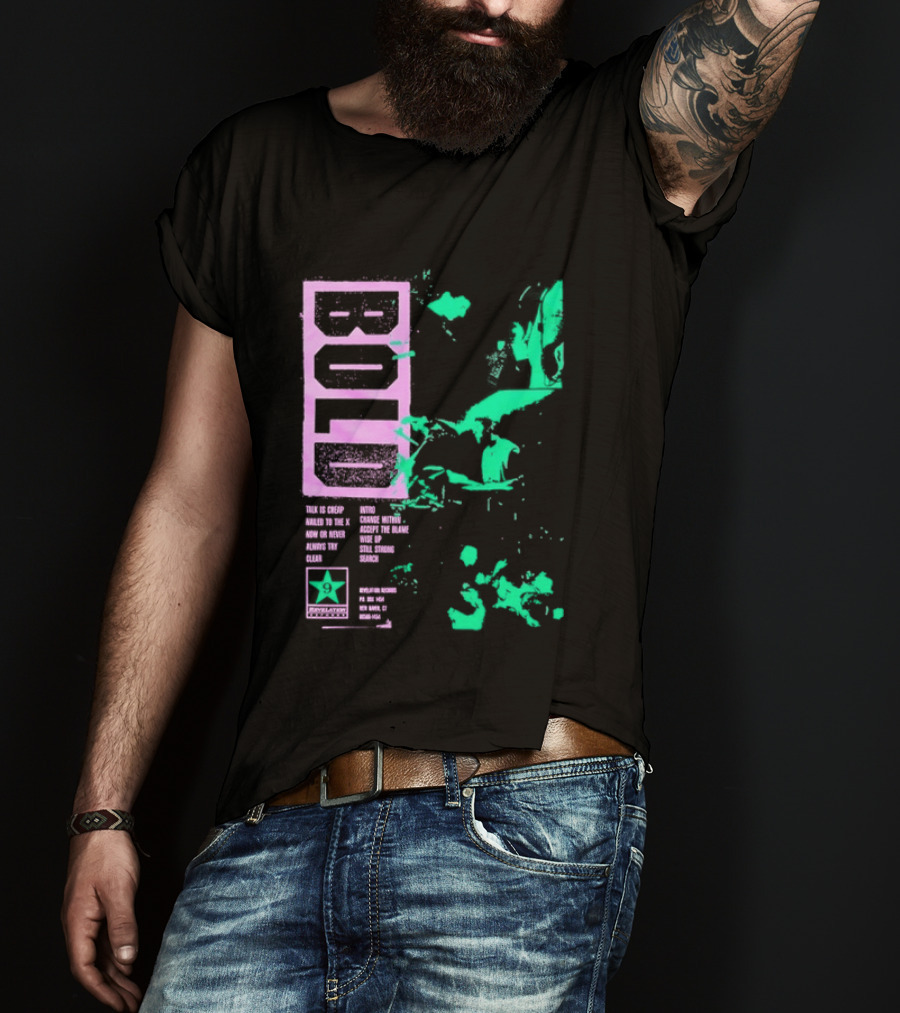 Revelation Records Talk Is Cheap Nailed To The X Positive Scene Unity Hardcore Punk T-Shirt