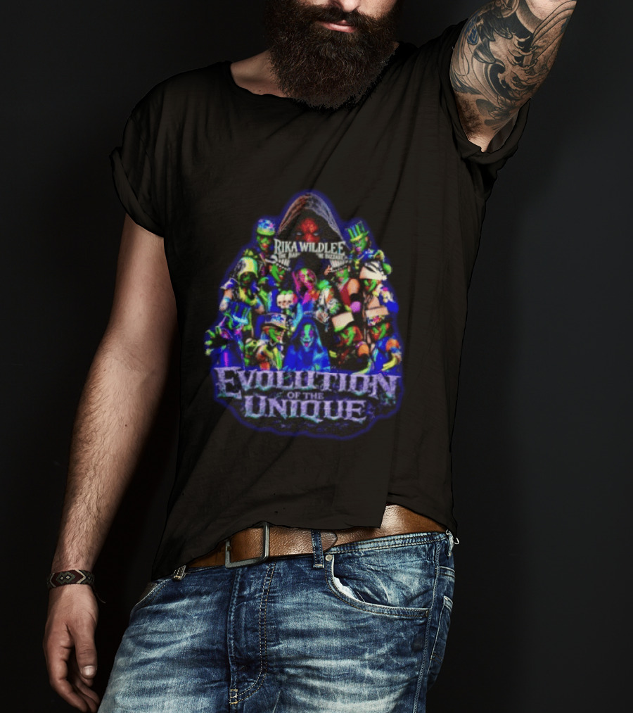 Rika Wildlee Evolution Of The Unique Clown Collage T-Shirt
