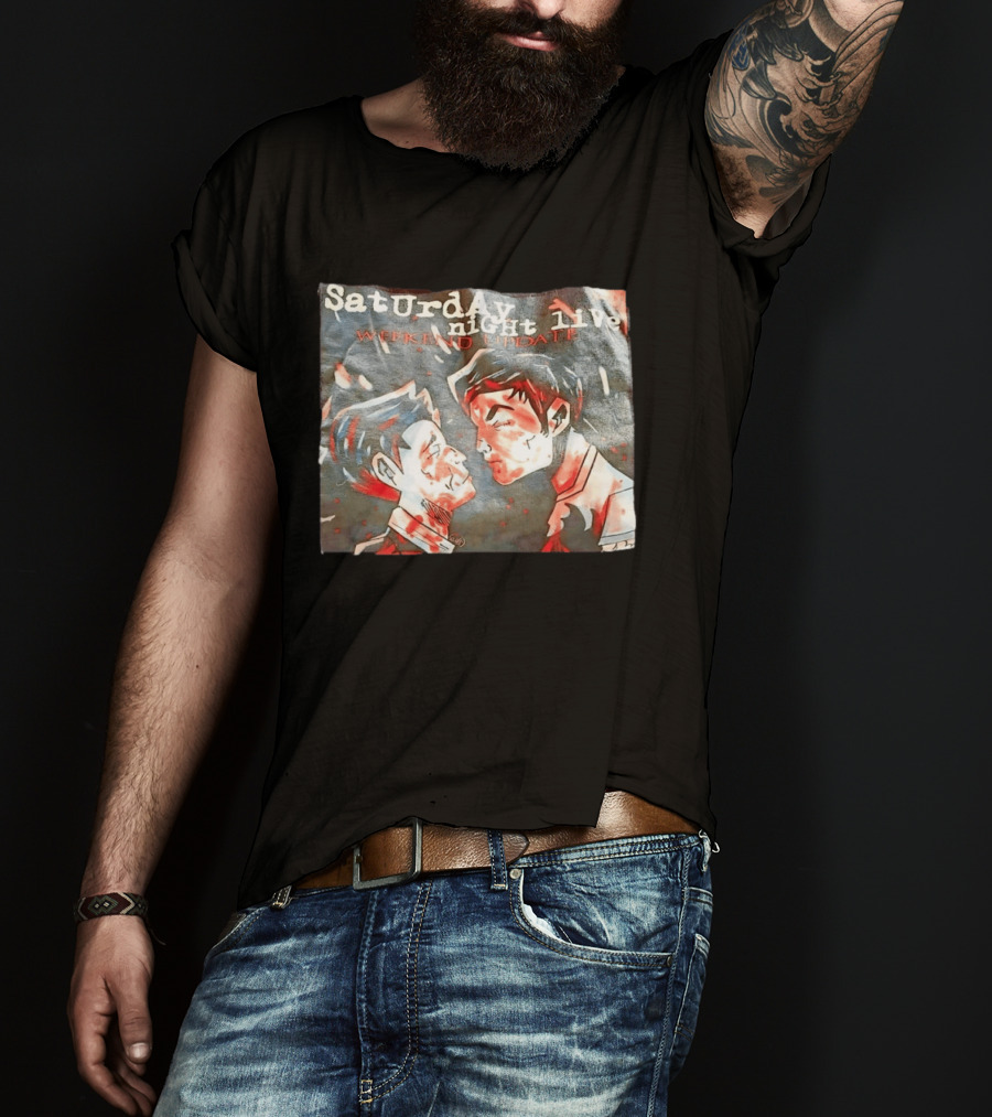 Saturday Night Live Weekend Update Animated Clash Scene T-Shirt
