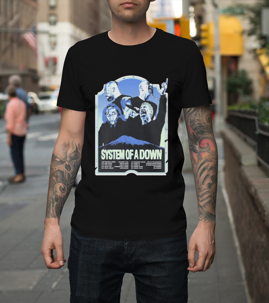 System Of A Down European Tour 2026 Dates Concert Band Members Mount Ararat T-Shirt