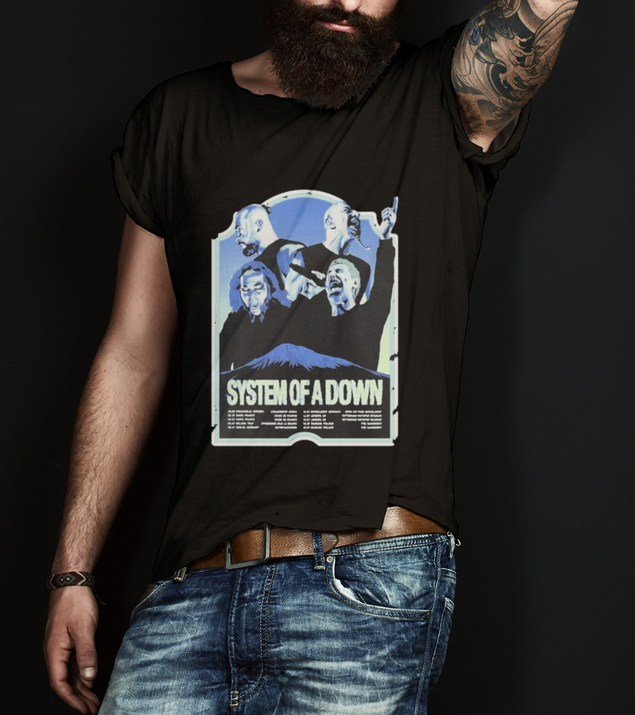 System Of A Down European Tour 2026 Dates Concert Band Members Mount Ararat T-Shirt