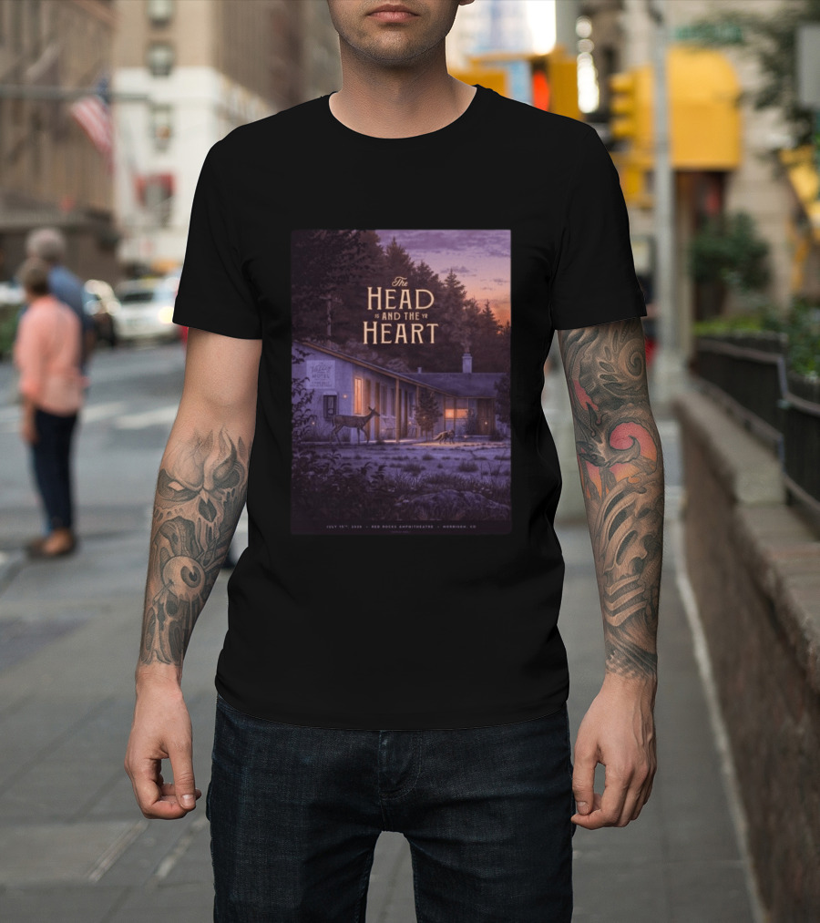 The Head And The Heart July 15 2026 Valley Motel Red Rocks Amphitheatre Morrison CO T-Shirt