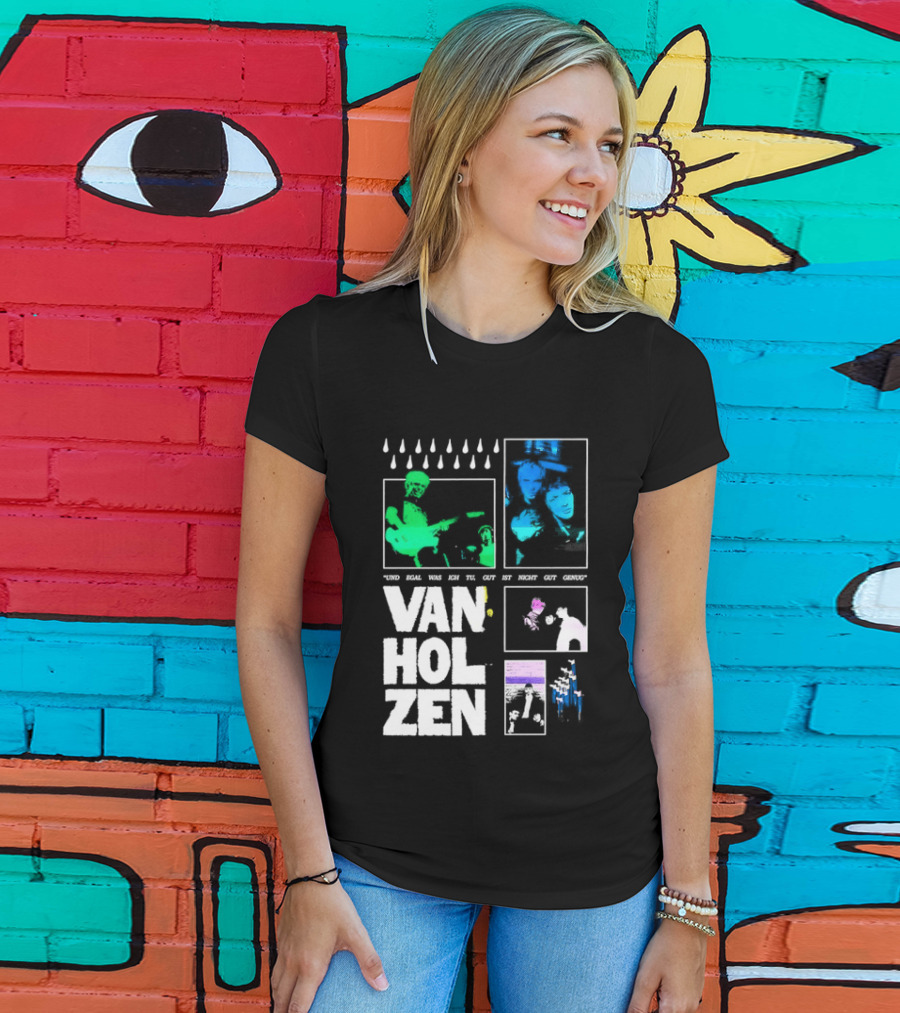 Van Holzen Und Egal Was Ich Tu Gut Ist Nicht Gut Genug Raindrops Color Blocks T-Shirt