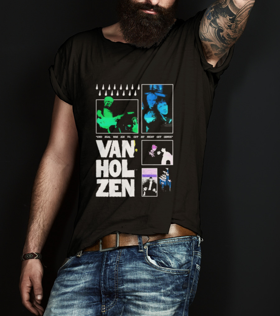 Van Holzen Und Egal Was Ich Tu Gut Ist Nicht Gut Genug Raindrops Color Blocks T-Shirt