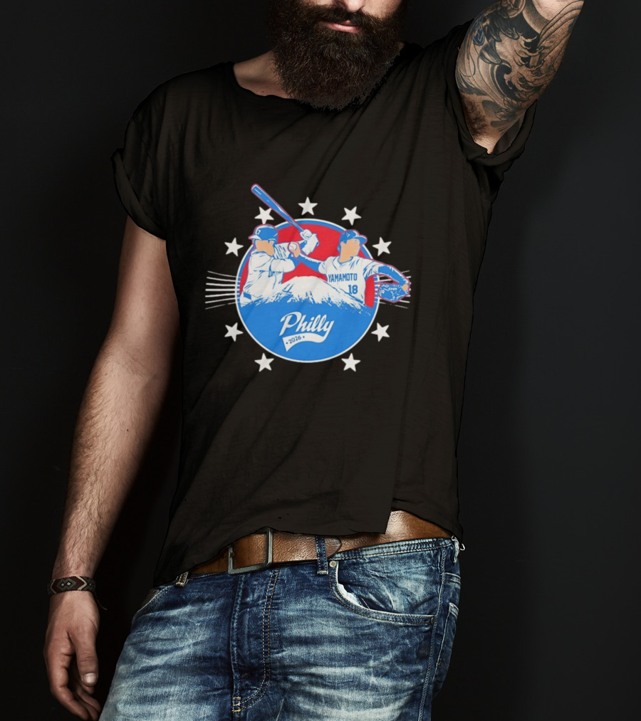 Yamamoto 18 Philly 2026 Baseball Philadelphia Stars T-Shirt