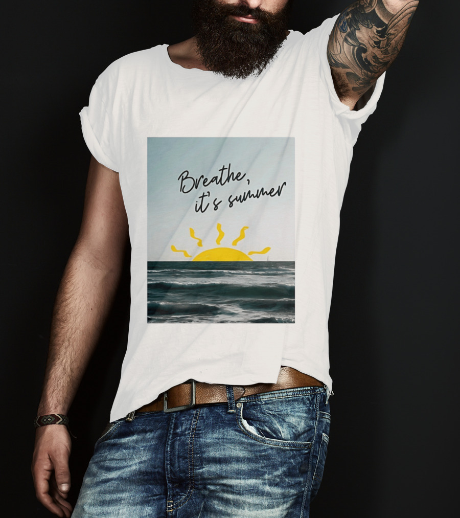 Breathe It's Summer Sun Ocean Scenery T-Shirt