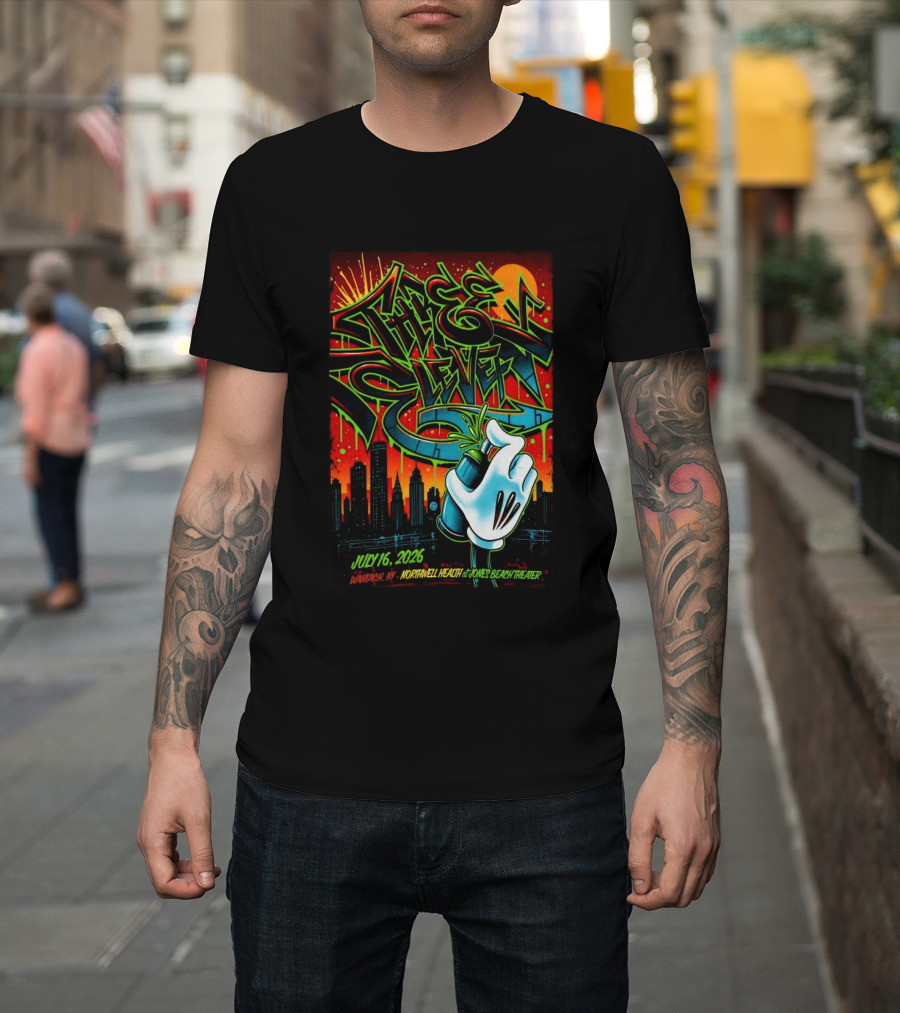 311 July 16 2026 Wantagh NY Northwell Health Jones Beach Theater Skyline Graffiti Hand Spray Can T-Shirt