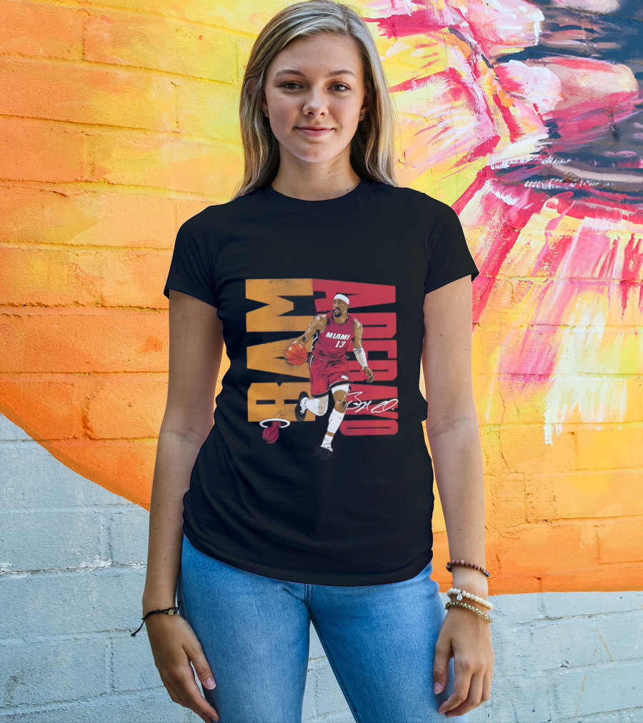 Bam Adebayo Miami Heat Basketball Number 13 NBA Player T-Shirt