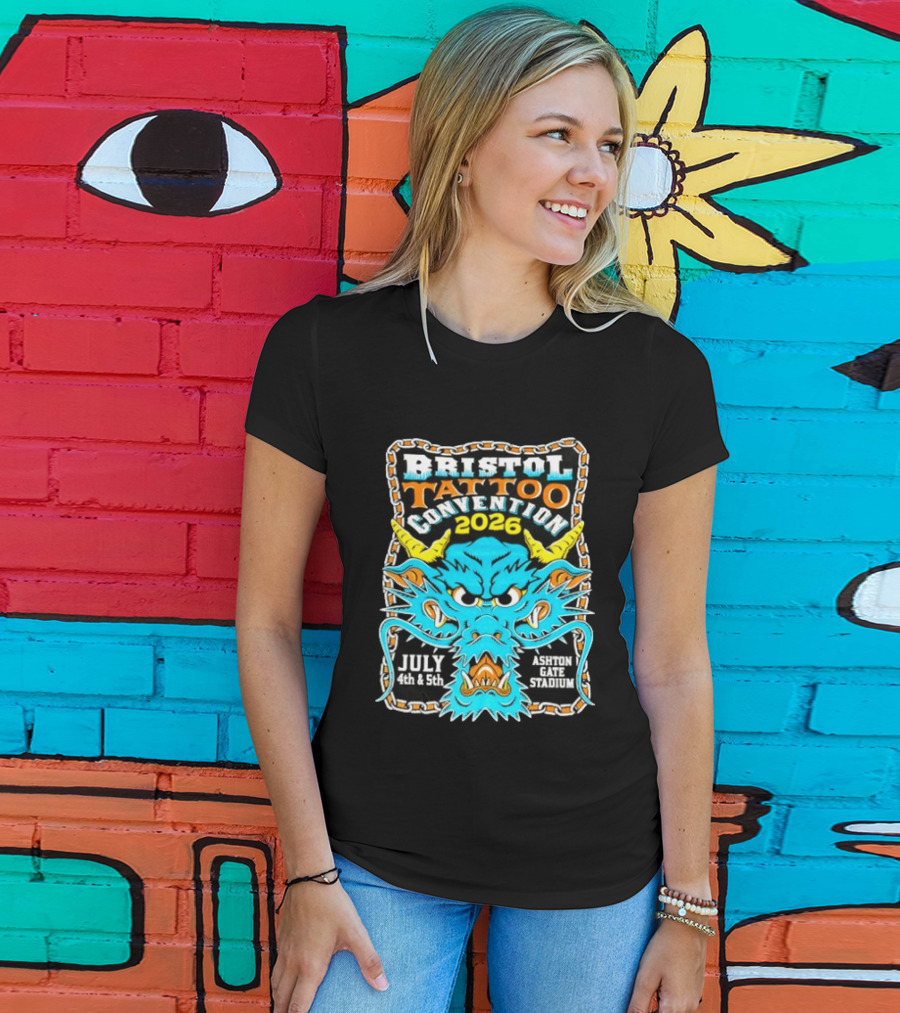 Bristol Tattoo Convention 2026 July 4th And 5th Ashton Gate Stadium Dragon T-Shirt