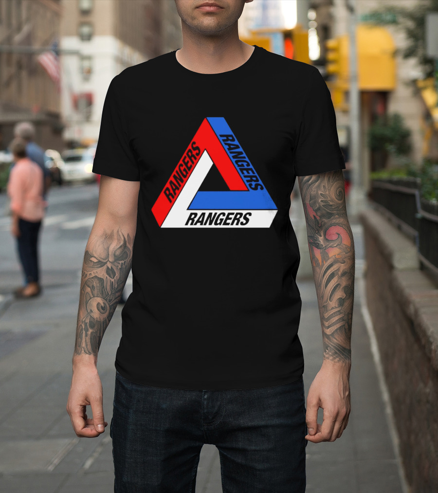 Rangers Penrose Triangle Optical Illusion Sports T-Shirt