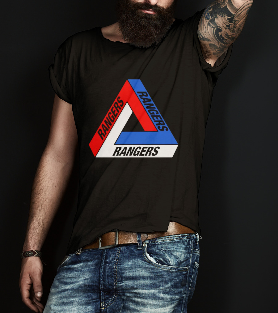 Rangers Penrose Triangle Optical Illusion Sports T-Shirt