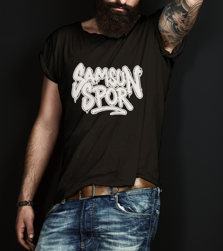 Samsunspor Graffiti Style Bold Lettering T-Shirt