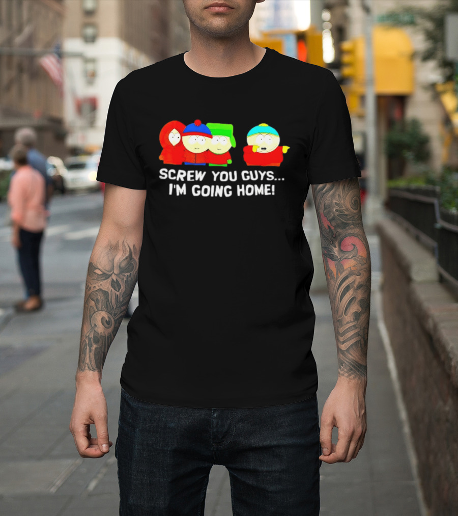 South Park Characters Cartman Screw You Guys I'm Going Home T-Shirt