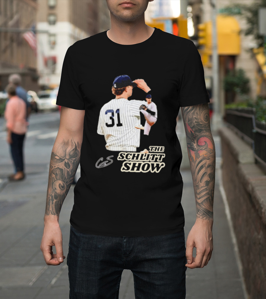 The Schlitt Show No 31 Baseball Player Jersey Pinstripes T-Shirt