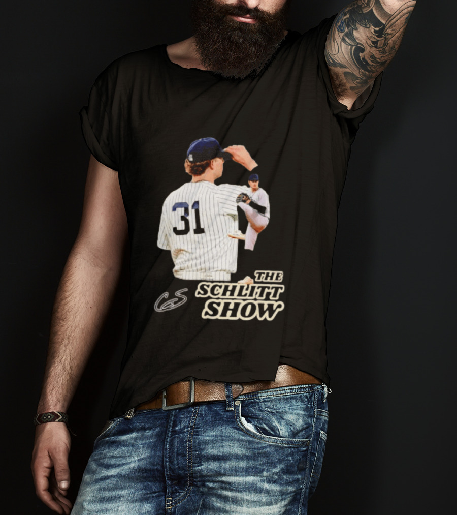 The Schlitt Show No 31 Baseball Player Jersey Pinstripes T-Shirt