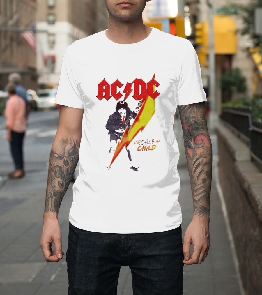 ACDC Pwr Up Problem Child Tour 2026 Lightning Bolt T-Shirt