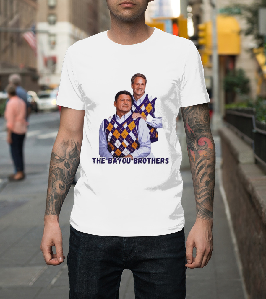 Ed Orgeron Lane Kiffin LSU Tigers The Bayou Brothers Sweater Vest T-Shirt