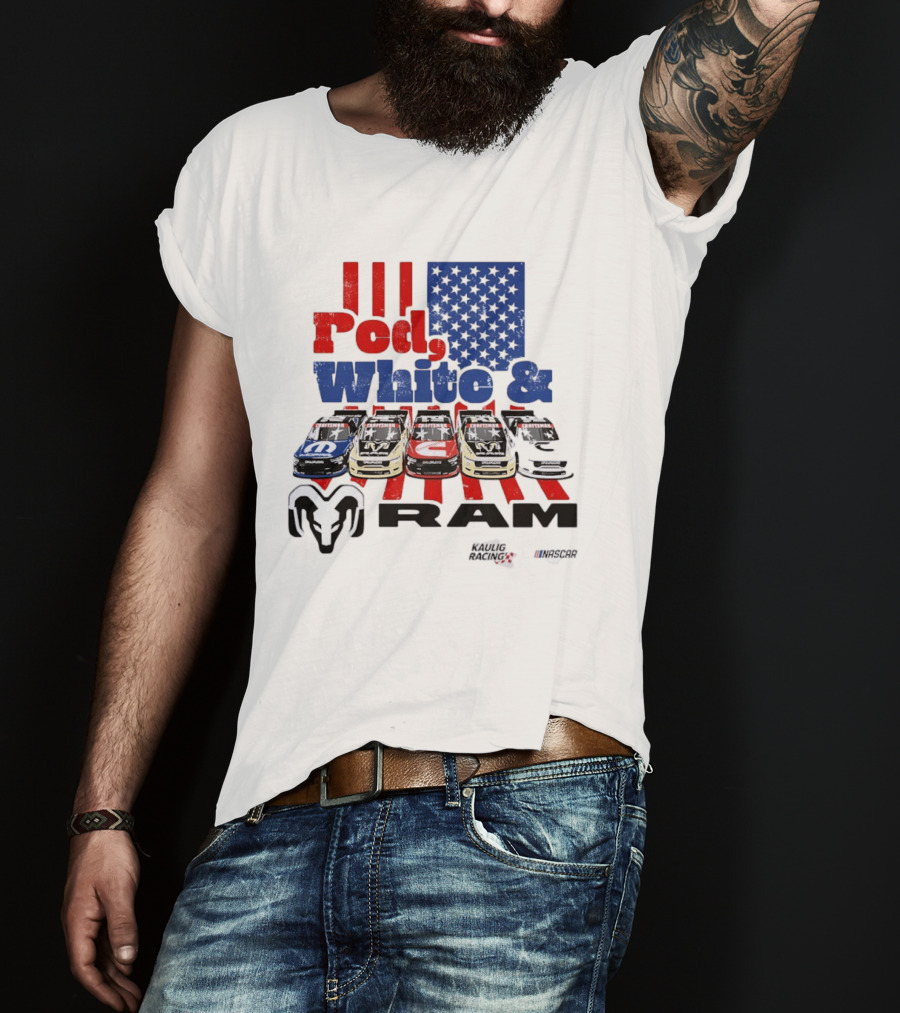 Red White RAM NASCAR Kaulig Racing Mopar Craftsman T-Shirt