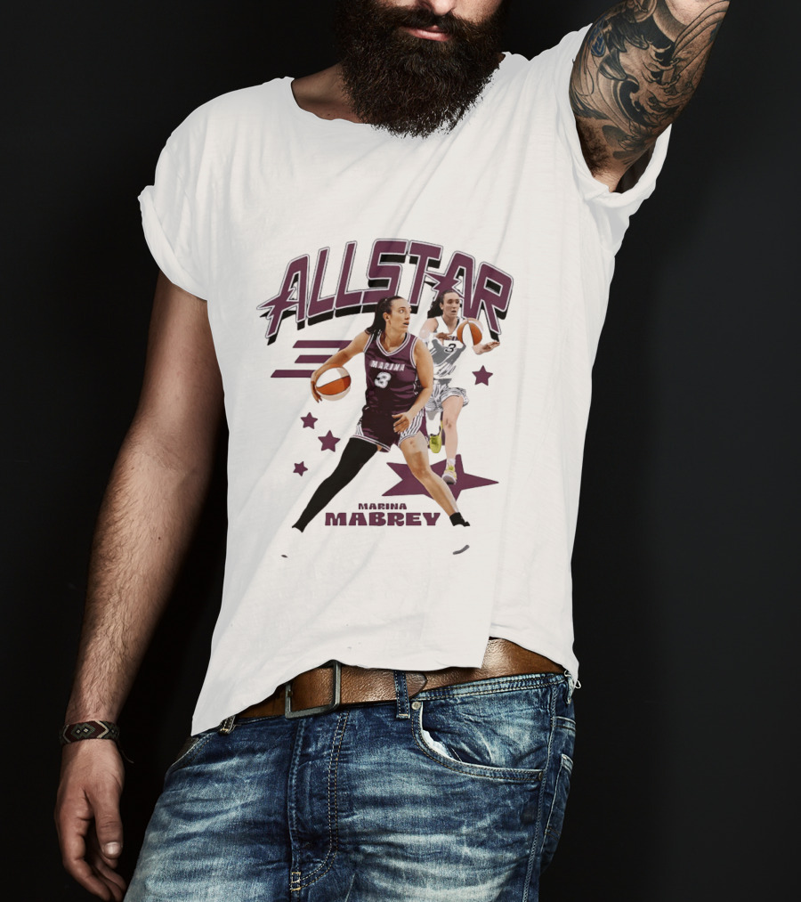 Marina Mabrey All Star Basketball WNBA Number 3 T-Shirt