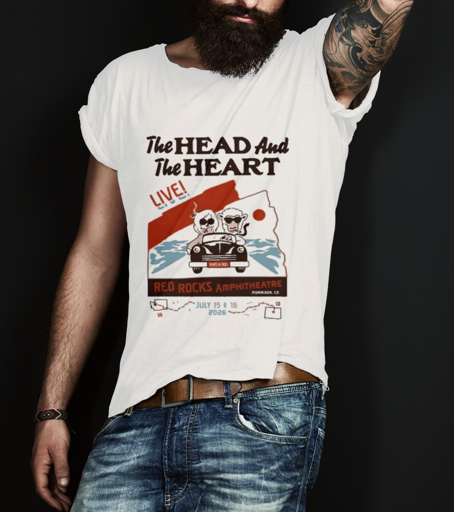 The Head And The Heart Live Red Rocks Amphitheatre July 15 16 2026 T-Shirt