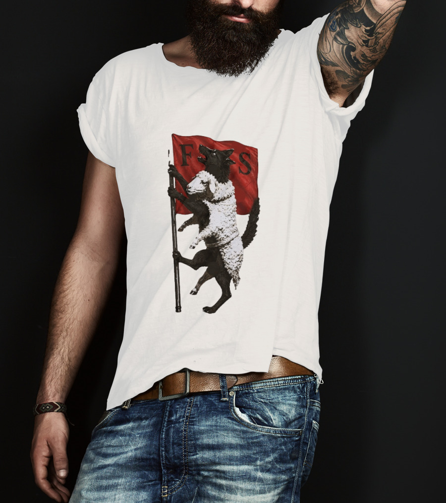Wolf In Sheep's Clothing F S Flag Metaphor Hidden Predators Symbolism T-Shirt