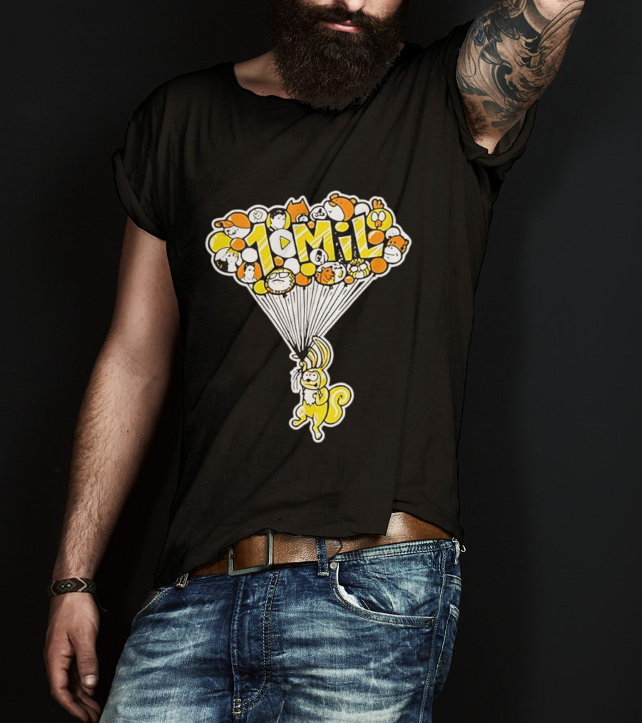 10 Mil Squirrel Cartoon Balloon Animals T-Shirt