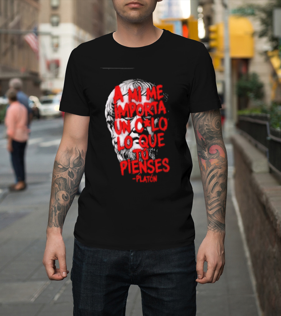 A Mi Me Importa Un Culo Lo Que Tu Pienses Platón Skull T-Shirt