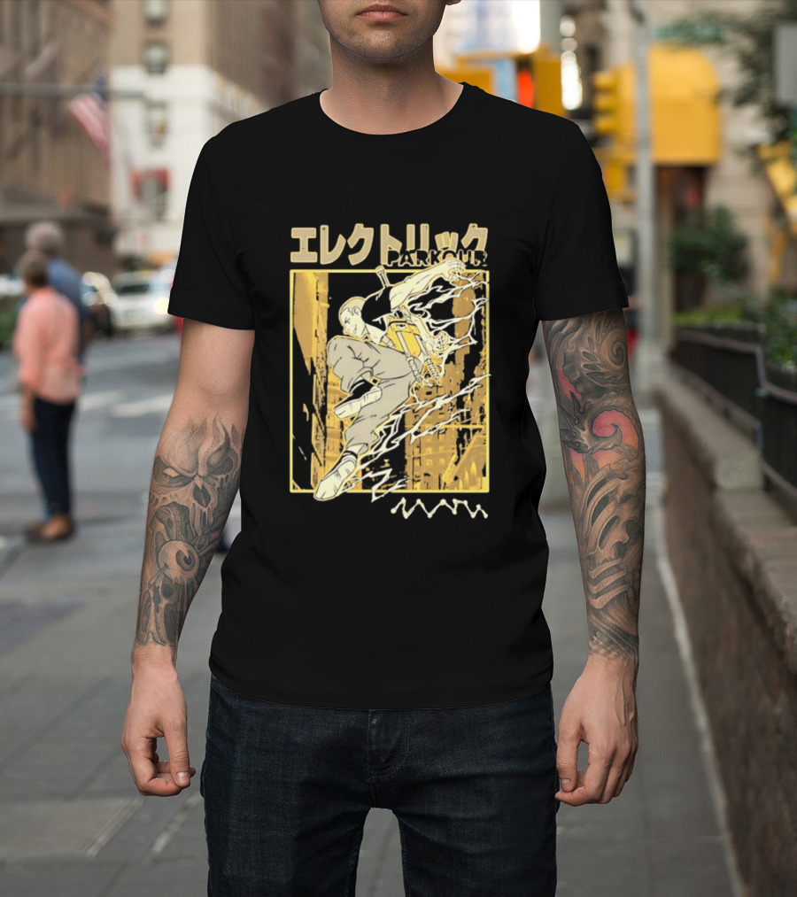 Electric Parkour Anime Manga Streetwear T-Shirt