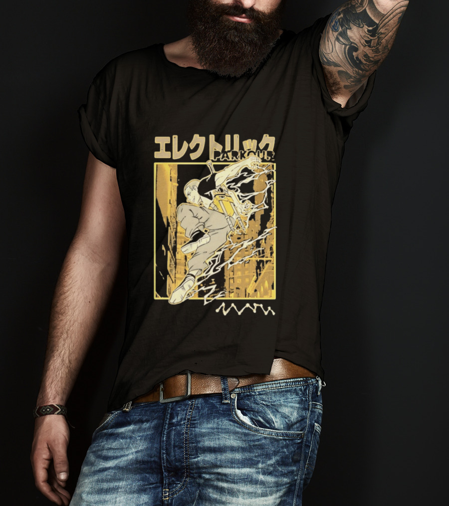Electric Parkour Anime Manga Streetwear T-Shirt