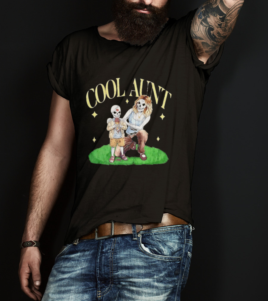 Cool Aunt Skeleton Family Halloween Fun T-Shirt