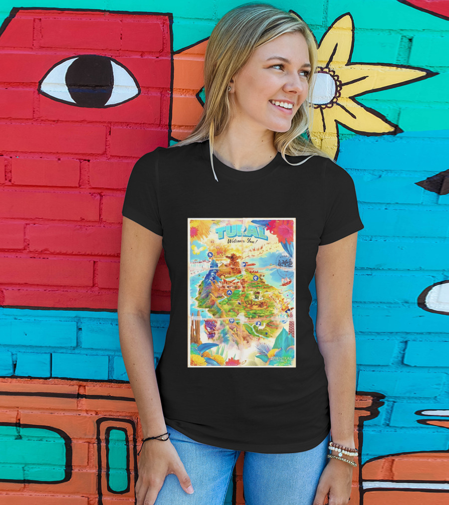 Tural Welcomes You Map Final Fantasy XIV Dawntrail T-Shirt
