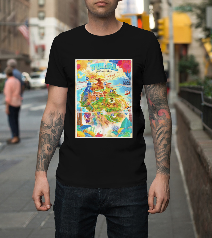 Tural Welcomes You Map Final Fantasy XIV Dawntrail T-Shirt