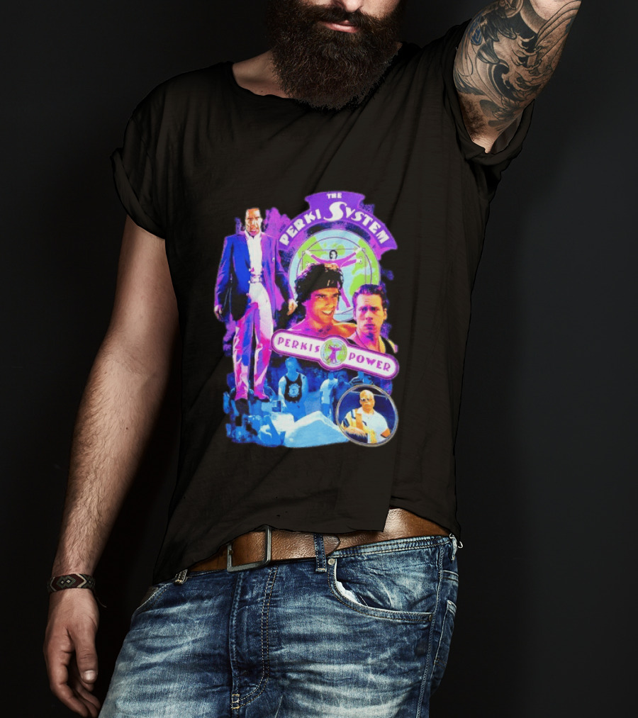 Ben Stiller The Perkis System Perkis Power Heavyweights Movie 90s Throwback T-Shirt