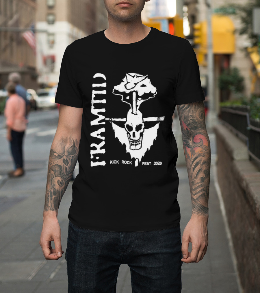 I Kramii Kick Rock Fest 2026 Skull With Peace Sign Tree T-Shirt