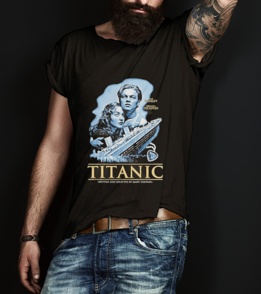 Titanic Kate Winslet Leonardo DiCaprio James Cameron Movie T-Shirt