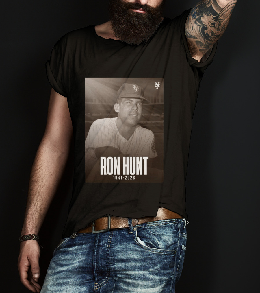 Ron Hunt 1941 2026 NY Mets Legend T-Shirt