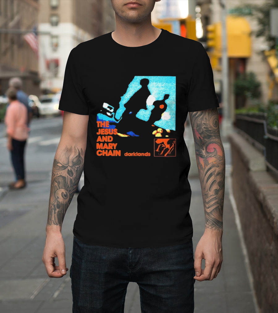 The Jesus And Mary Chain Darklands Alternative Rock Blue Black T-Shirt