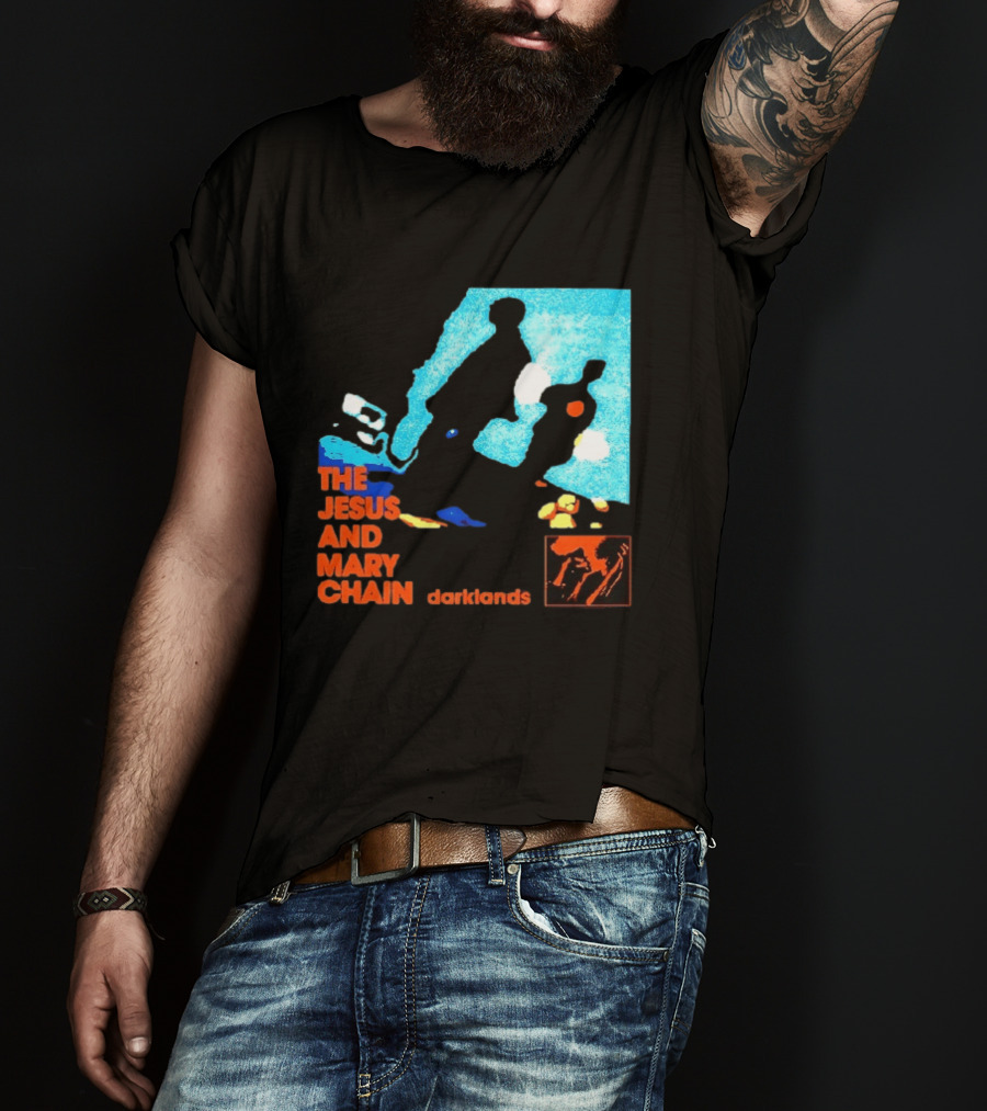 The Jesus And Mary Chain Darklands Alternative Rock Blue Black T-Shirt