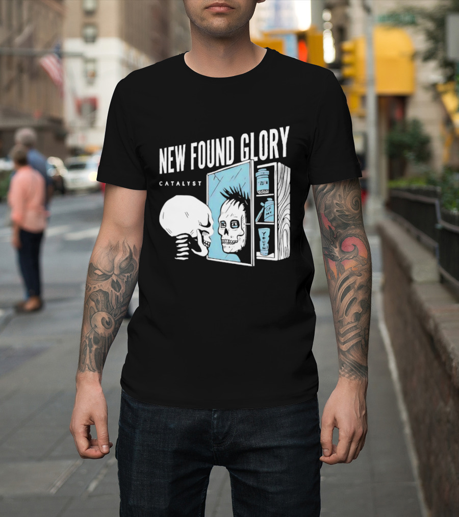New Found Glory Catalyst Reflective Skull Punk Rock Alternative T-Shirt