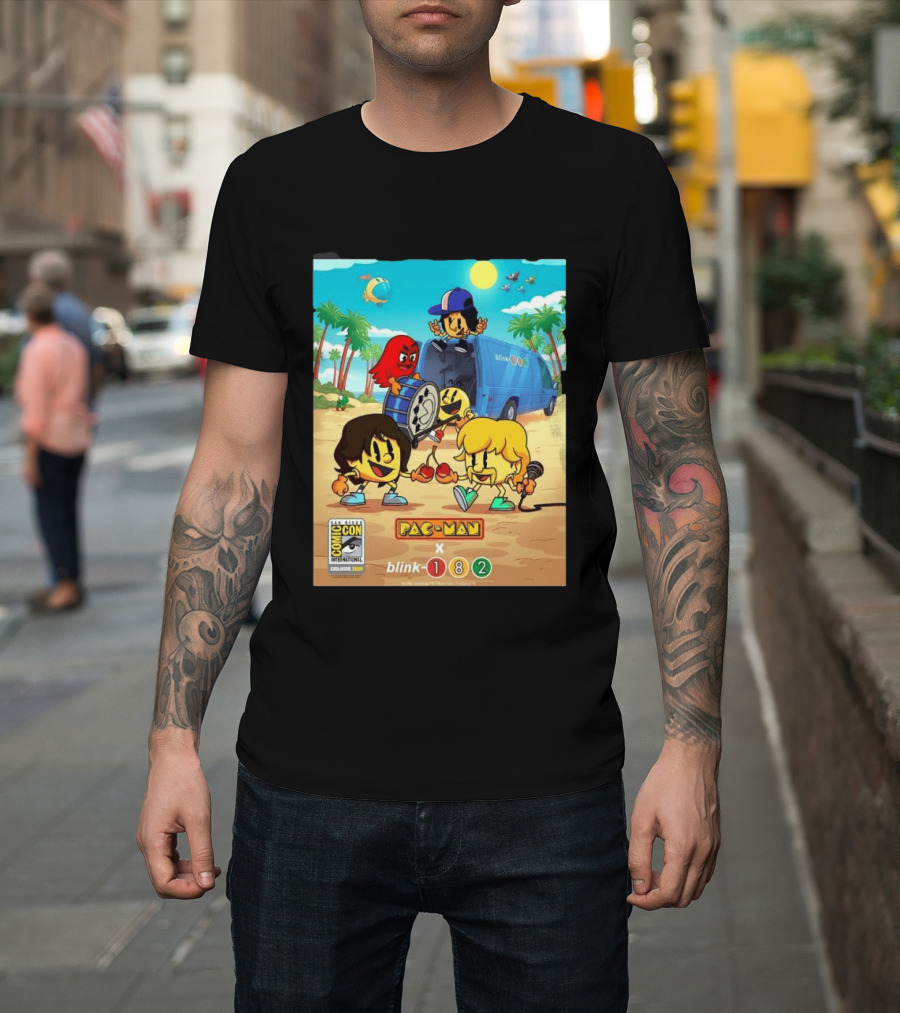 Comic Con San Diego Exclusive 2026 Blink 182 X Pac Man July 23 26 Home Decor T-Shirt