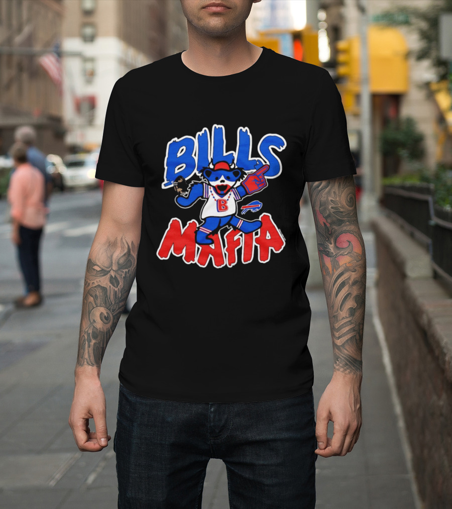 Buffalo Bills Mafia Grateful Dead Bear BILLS MAFIA T-Shirt