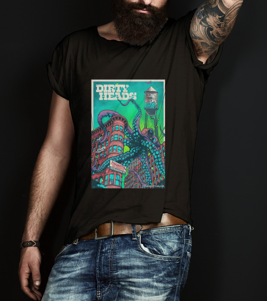Dirty Heads Live At Syracuse Amphitheater July 19 2026 Octopus T-Shirt