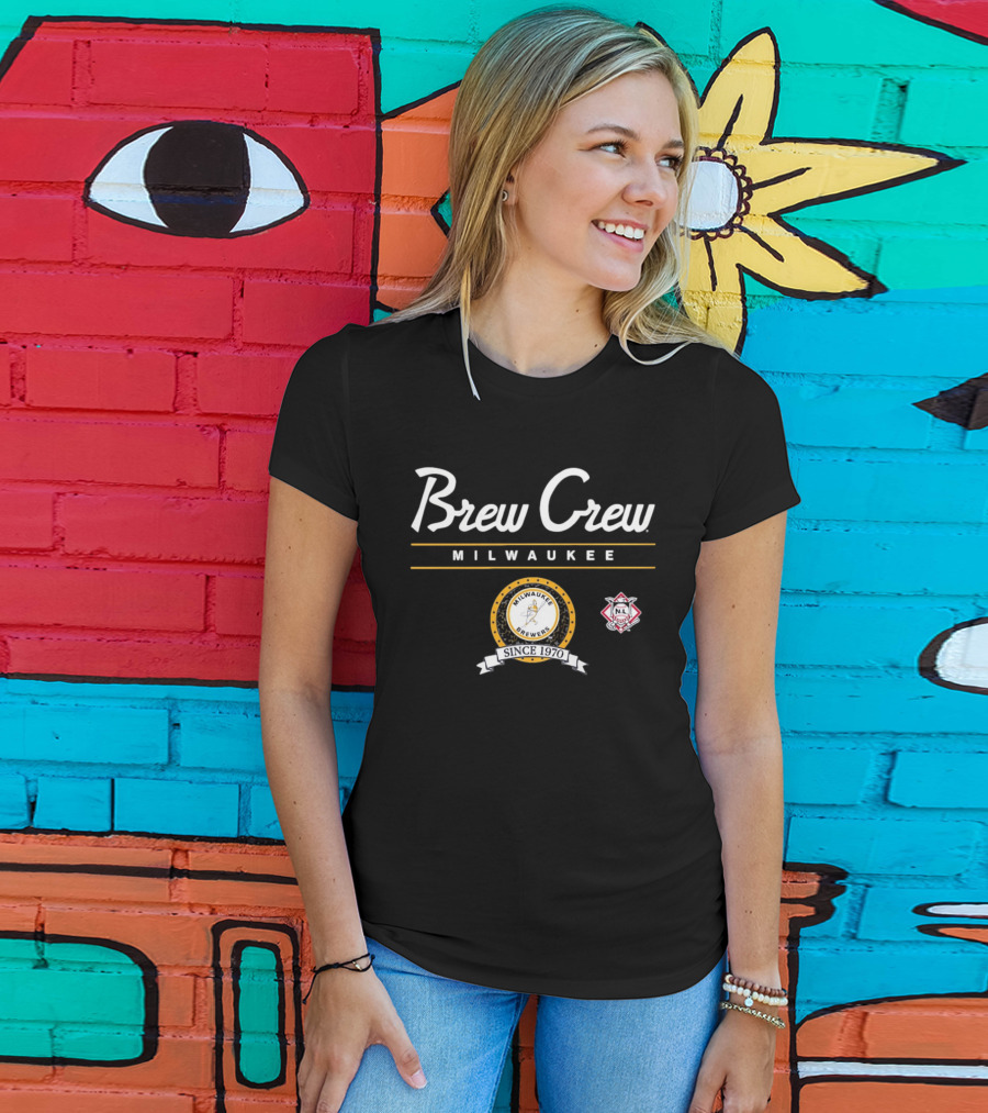 Brew Crew Milwaukee Brewers Since 1970 MLB N.L. Champion T-Shirt